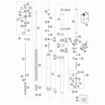 FRONT FORK DISASSEMBLED