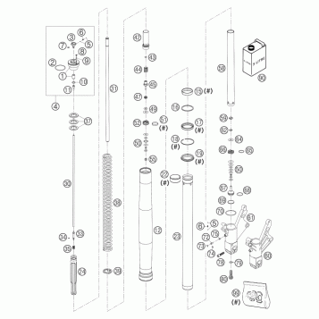 FRONT FORK DISASSEMBLED