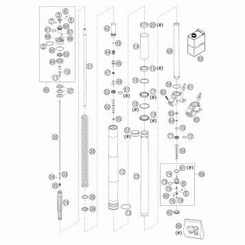 FRONT FORK DISASSEMBLED