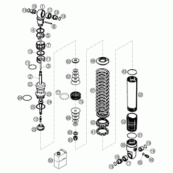SHOCK ABSORBER DISASSEMBLED