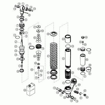 SHOCK ABSORBER DISASSEMBLED