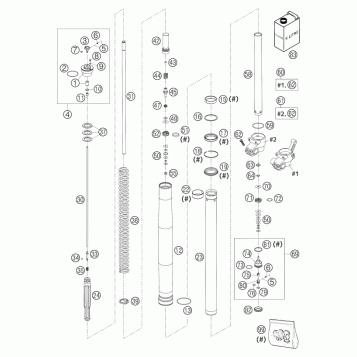 FRONT FORK DISASSEMBLED