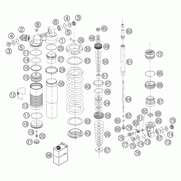 SHOCK ABSORBER DISASSEMBLED