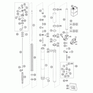 FRONT FORK DISASSEMBLED