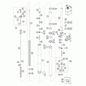 FRONT FORK DISASSEMBLED