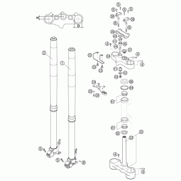 FRONT FORK, TRIPLE CLAMP