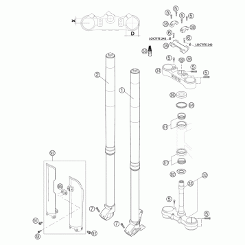 FRONT FORK, TRIPLE CLAMP