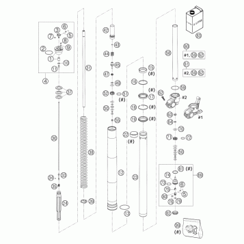 FRONT FORK DISASSEMBLED