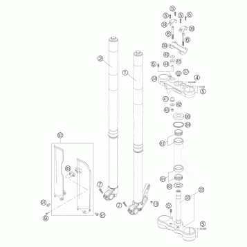 FRONT FORK, TRIPLE CLAMP