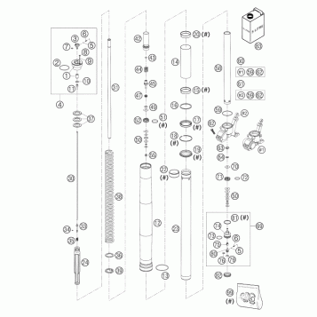 FRONT FORK DISASSEMBLED