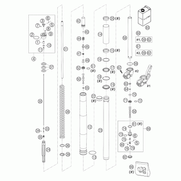 FRONT FORK DISASSEMBLED