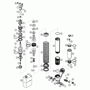 SHOCK ABSORBER DISASSEMBLED