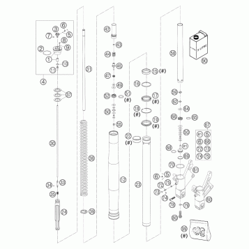 FRONT FORK DISASSEMBLED