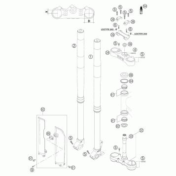 FRONT FORK, TRIPLE CLAMP