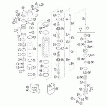 SHOCK ABSORBER DISASSEMBLED