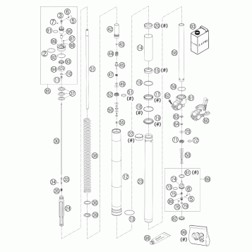 FRONT FORK DISASSEMBLED