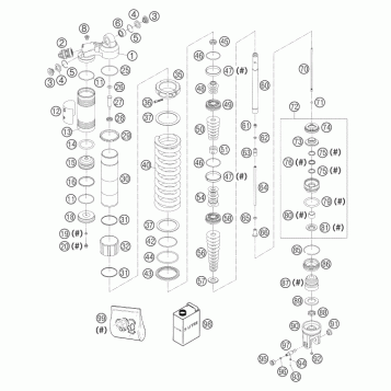 SHOCK ABSORBER DISASSEMBLED