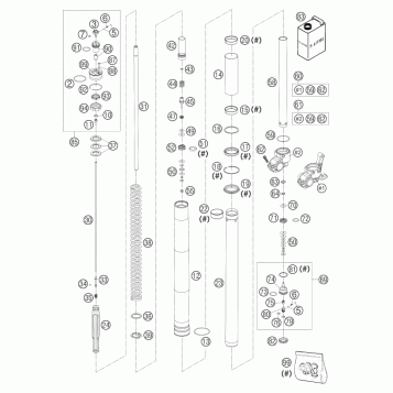 FRONT FORK DISASSEMBLED