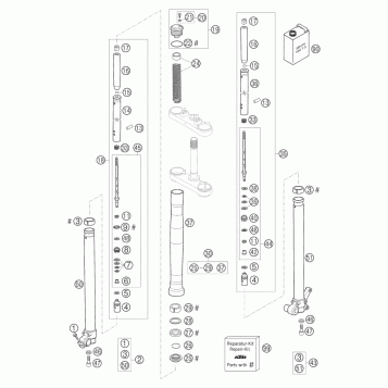 FRONT FORK DISASSEMBLED