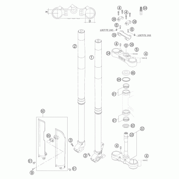 FRONT FORK, TRIPLE CLAMP