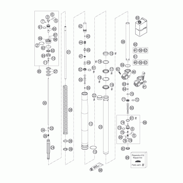 FRONT FORK DISASSEMBLED