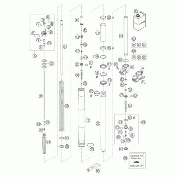 FRONT FORK DISASSEMBLED