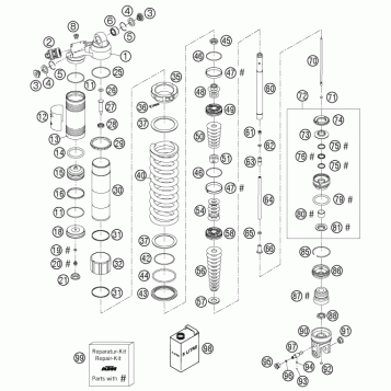 SHOCK ABSORBER DISASSEMBLED