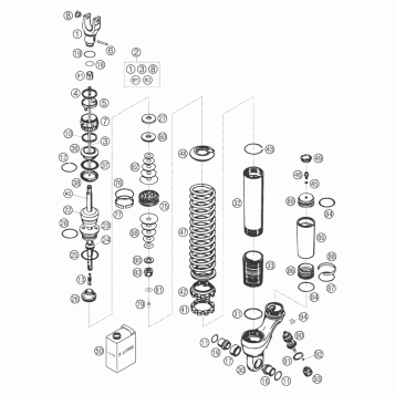 SHOCK ABSORBER DISASSEMBLED