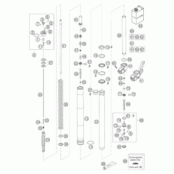 FRONT FORK DISASSEMBLED