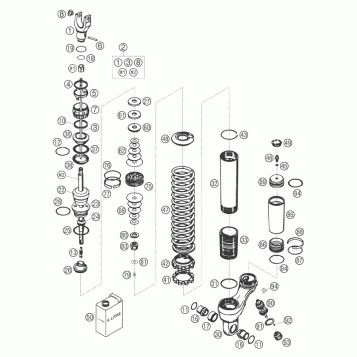 SHOCK ABSORBER DISASSEMBLED