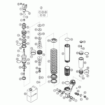 SHOCK ABSORBER DISASSEMBLED