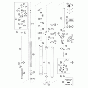 FRONT FORK DISASSEMBLED