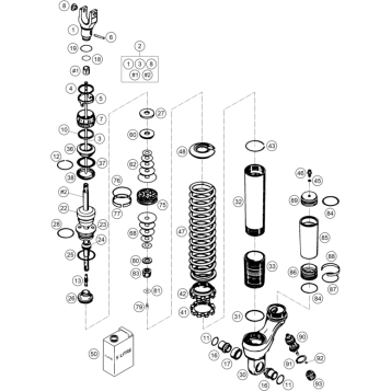SHOCK ABSORBER DISASSEMBLED