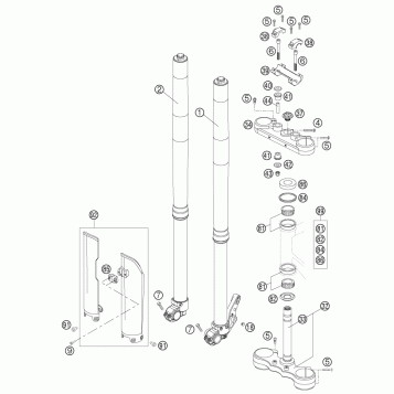 FRONT FORK, TRIPLE CLAMP