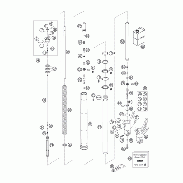 FRONT FORK DISASSEMBLED