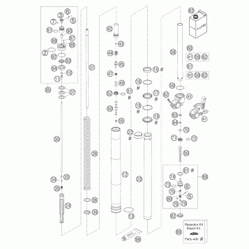 FRONT FORK DISASSEMBLED
