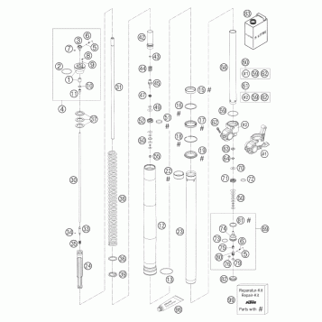 FRONT FORK DISASSEMBLED