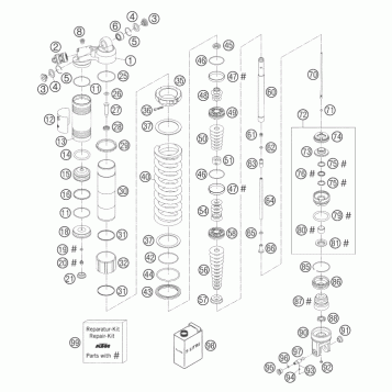 SHOCK ABSORBER DISASSEMBLED