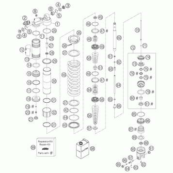 SHOCK ABSORBER DISASSEMBLED