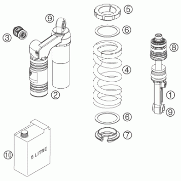 SHOCK ABSORBER DISASSEMBLED
