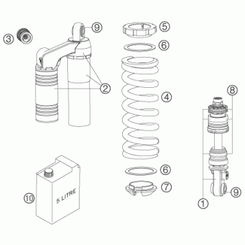 SHOCK ABSORBER DISASSEMBLED