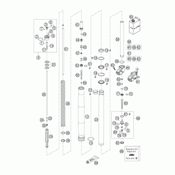 FRONT FORK DISASSEMBLED
