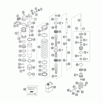 SHOCK ABSORBER DISASSEMBLED
