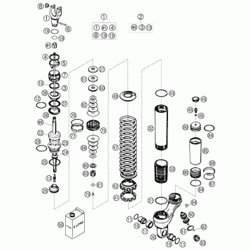 SHOCK ABSORBER DISASSEMBLED