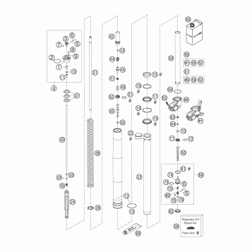FRONT FORK DISASSEMBLED