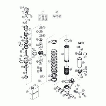 SHOCK ABSORBER DISASSEMBLED