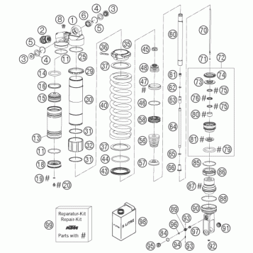 SHOCK ABSORBER DISASSEMBLED