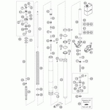 FRONT FORK DISASSEMBLED