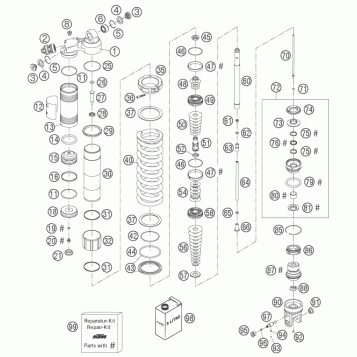 SHOCK ABSORBER DISASSEMBLED
