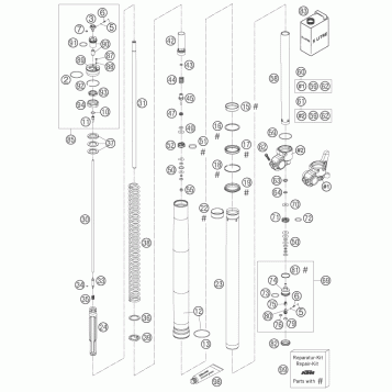 FRONT FORK DISASSEMBLED